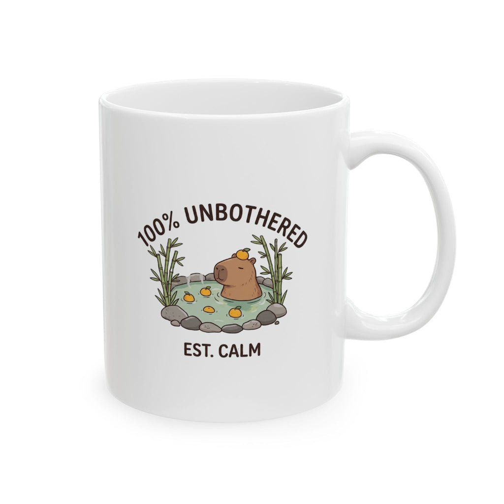 ’100% ’ Unbothered Capybara Mug - 11oz - 11oz - Mug