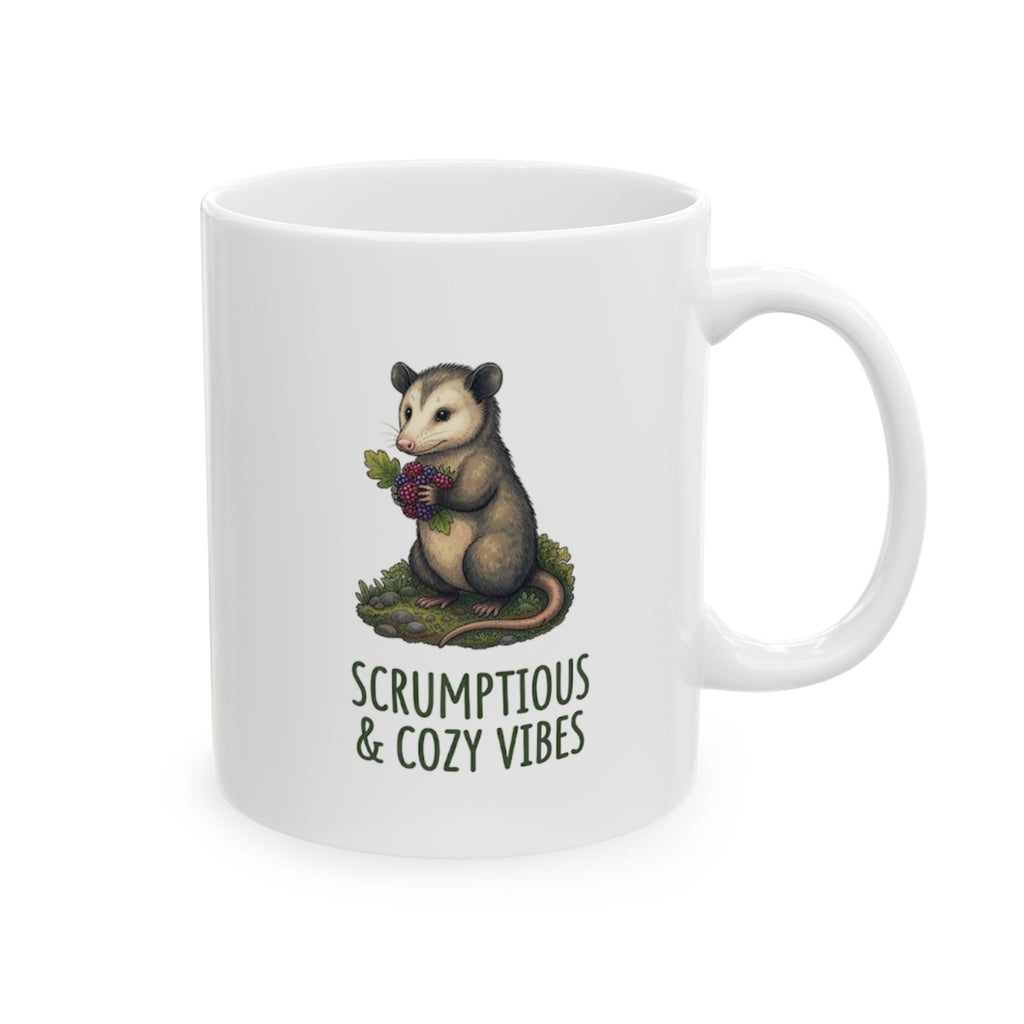 "Scrumptious & Cozy Vibes" Possum Coffee Cup (11oz)