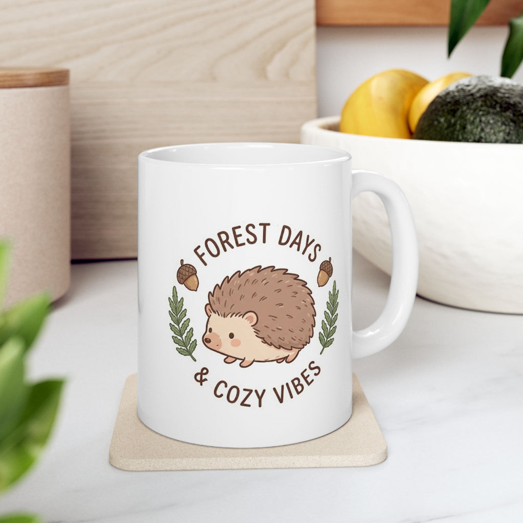 "Forest Days & Cozy Vibes" Hedgehog Workspace Collection | Complete 4-Piece Desk Accessory Set