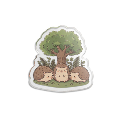 "Forest Days & Cozy Vibes" Hedgehog Workspace Collection | Complete 4-Piece Desk Accessory Set