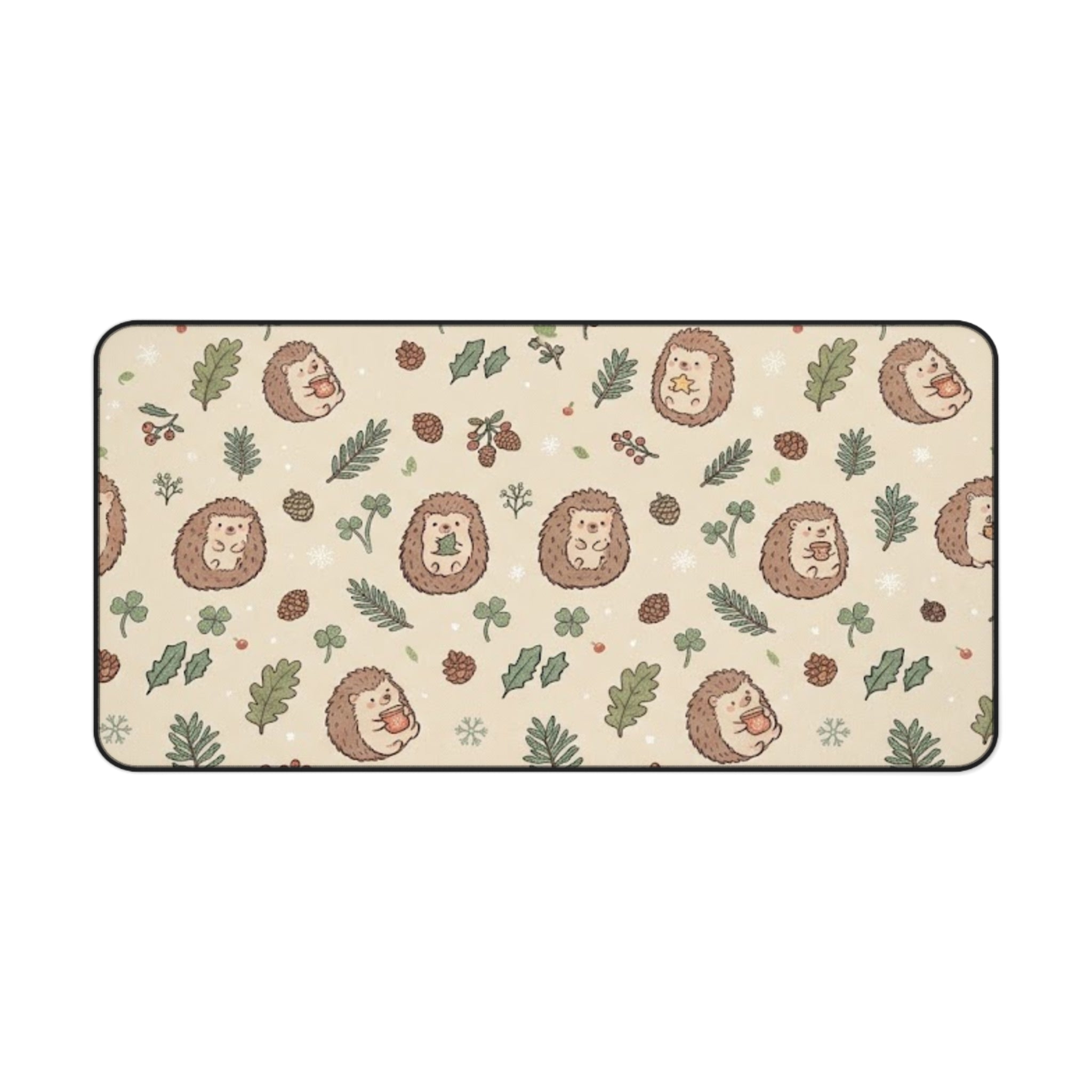 Cute Woodland Hedgehog Desk Mat