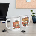 Teacher Apple Mug — "Small Steps, Big Grades" Ceramic Coffee Cup (Hamster Illustration)