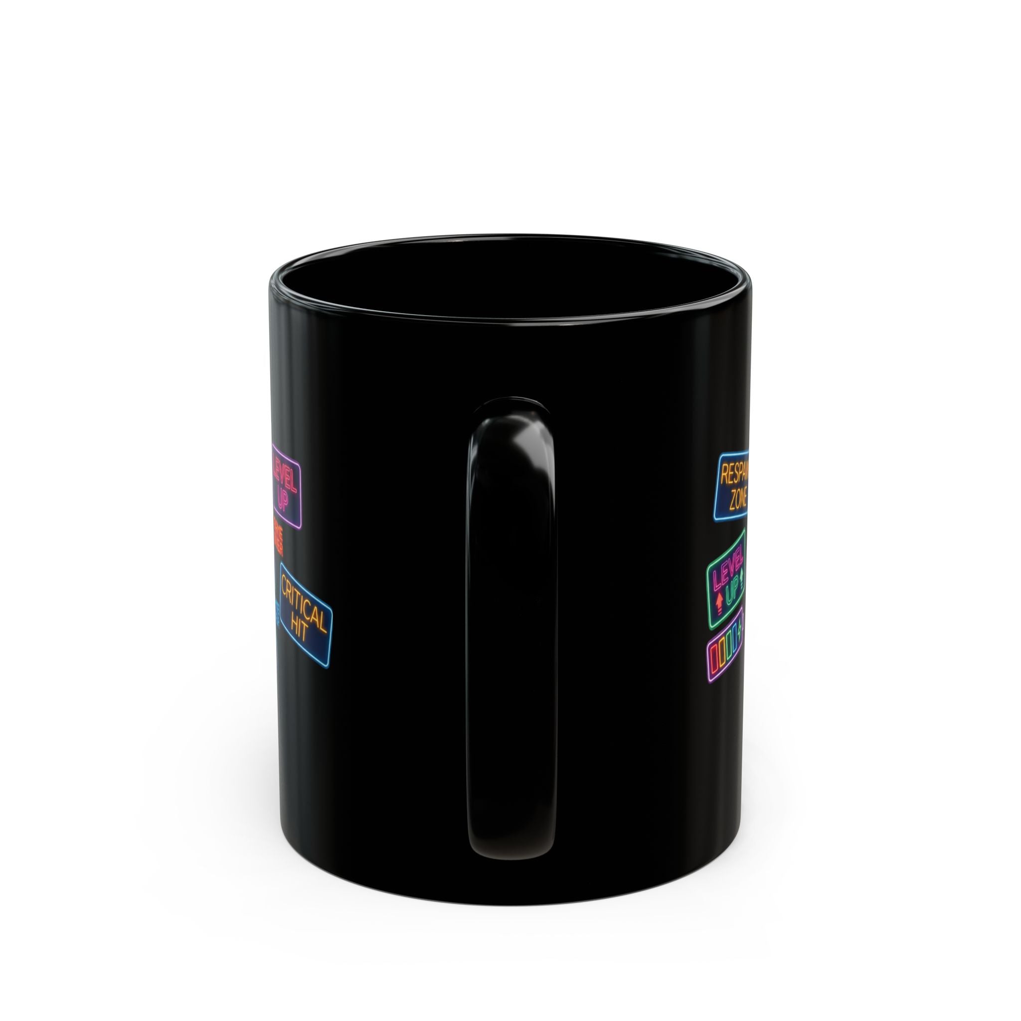 'Level Up' Neon Video Game Coffee Mug (11oz)