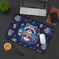 Cute Coffee Raccoon Desk Mat