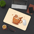 Capy-ccino Hot Spring - Cozy Capybara Fall Desk Mat - 12’’ × 18’’ - Home Decor