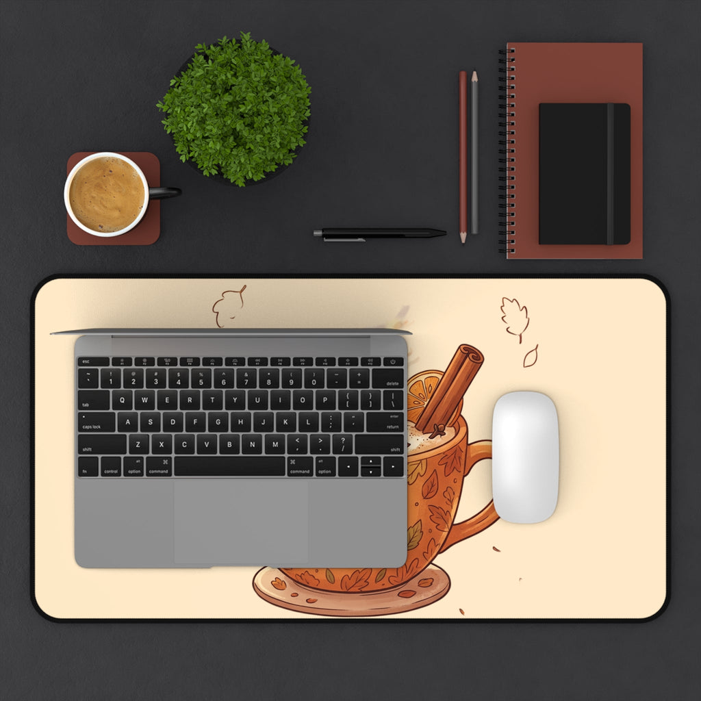Capy-ccino Hot Spring - Cozy Capybara Fall Desk Mat - Home Decor