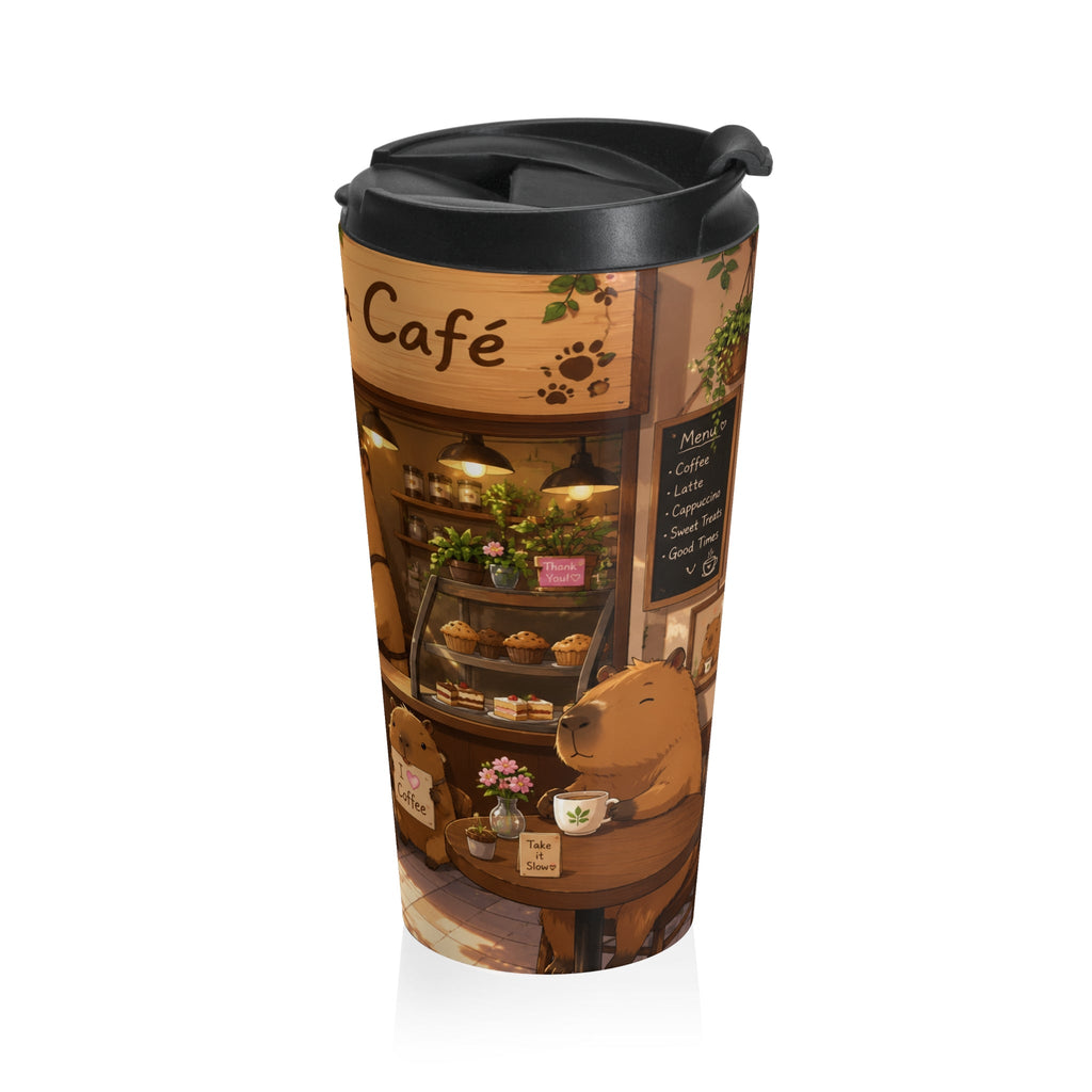 Capybara Café Stainless Steel Travel Mug, Limited Edition - 15oz - Mug