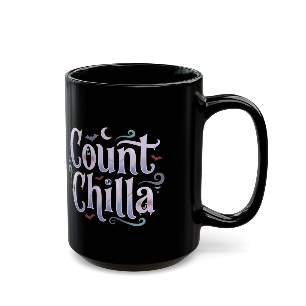 Count Chilla Black Ceramic Mug – Funny Halloween Vampire Coffee Cup (11oz 15oz) - Mug