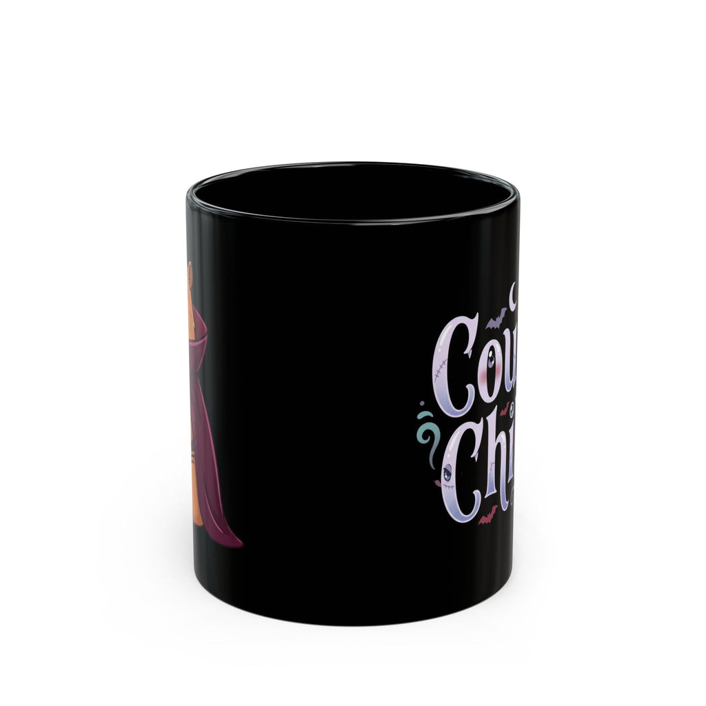 Count Chilla Black Ceramic Mug – Funny Halloween Vampire Coffee Cup (11oz 15oz) - Mug