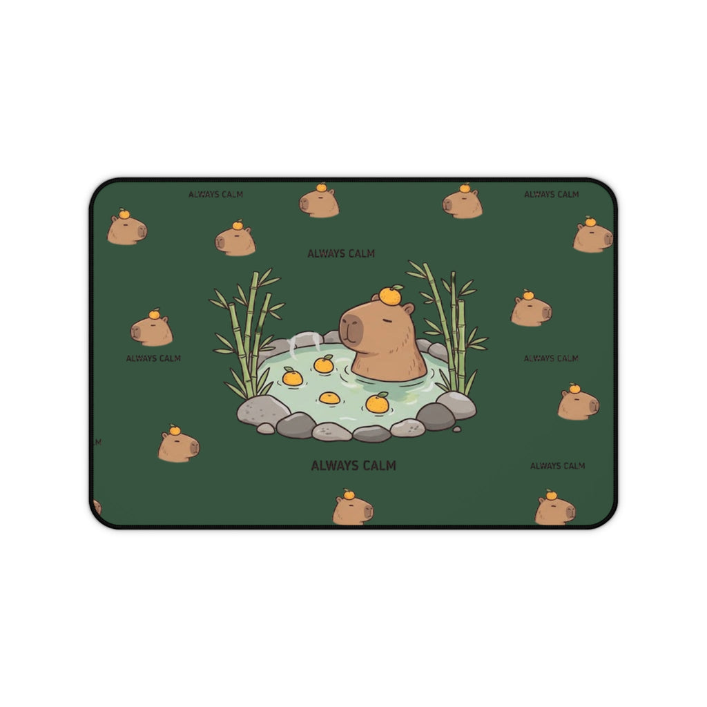 Cute Capybara ’Always Calm’ Desk Mat - Home Decor