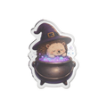 Cute Witch Hedgehog Acrylic Statue - 5’’ x 5’’ / Transparent - Home Decor
