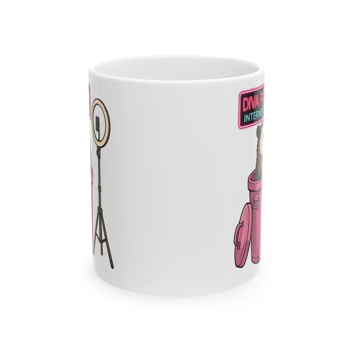 ’Diva Possum Internet Star’ Influencer Studio Coffee Cup (11oz) - 11oz - Mug