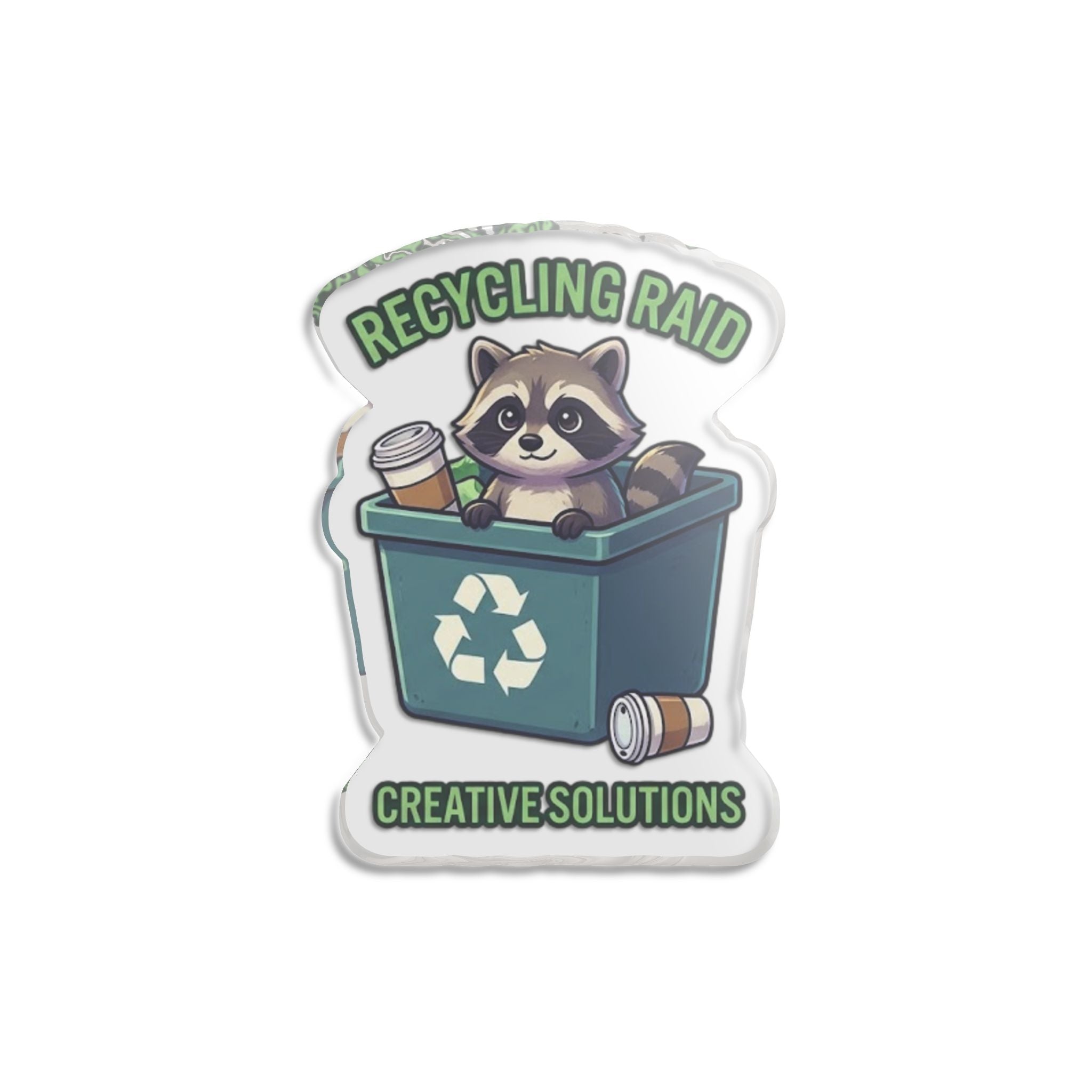 Fueled By Chaos Raccoon Desk Accessories Bundle – 4-Piece Office Set with Desk Mat Coffee Mug & 2 Acrylic Statues