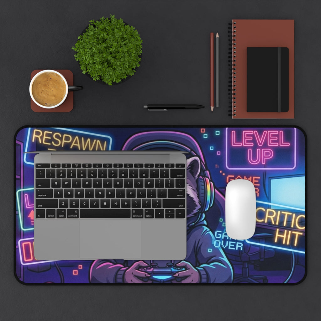 Gaming Raccoon Desk Mat - Home Decor