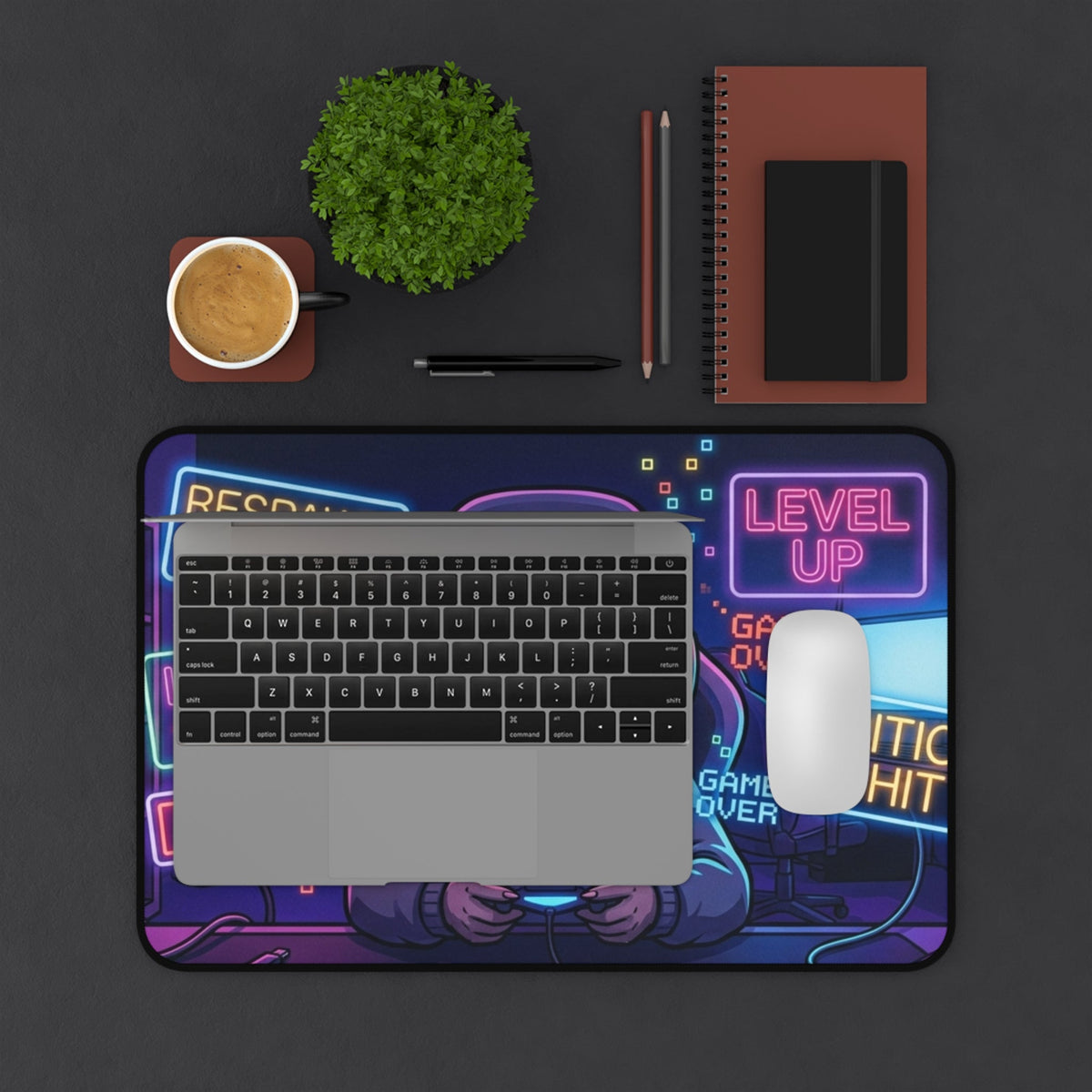 Gaming Raccoon Desk Mat - Home Decor