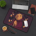 Halloween Capybara Vampire Desk Mat – Cute Spooky Candy Corn & Bats Mouse Pad - 12’’ × 18’’ - Home Decor