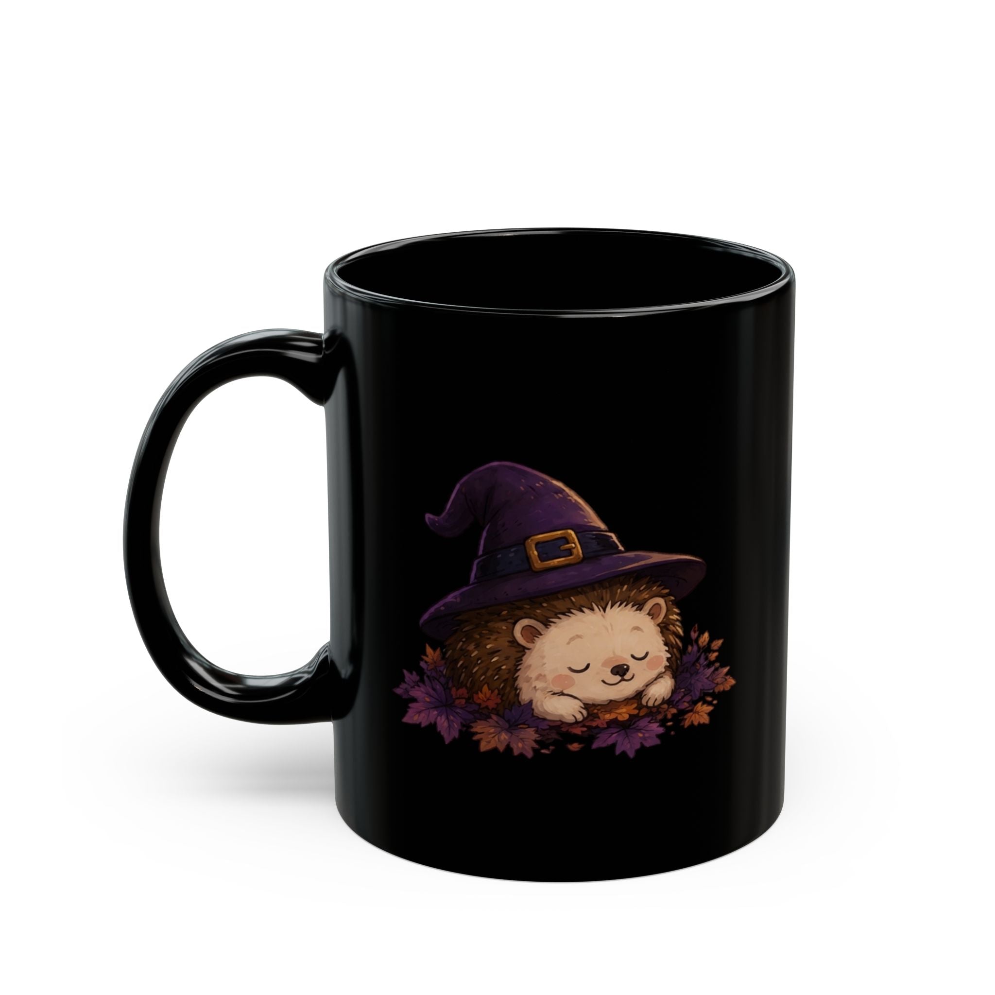 Halloween Hedgehog Witch Hat Mug 11oz - 11oz - Mug