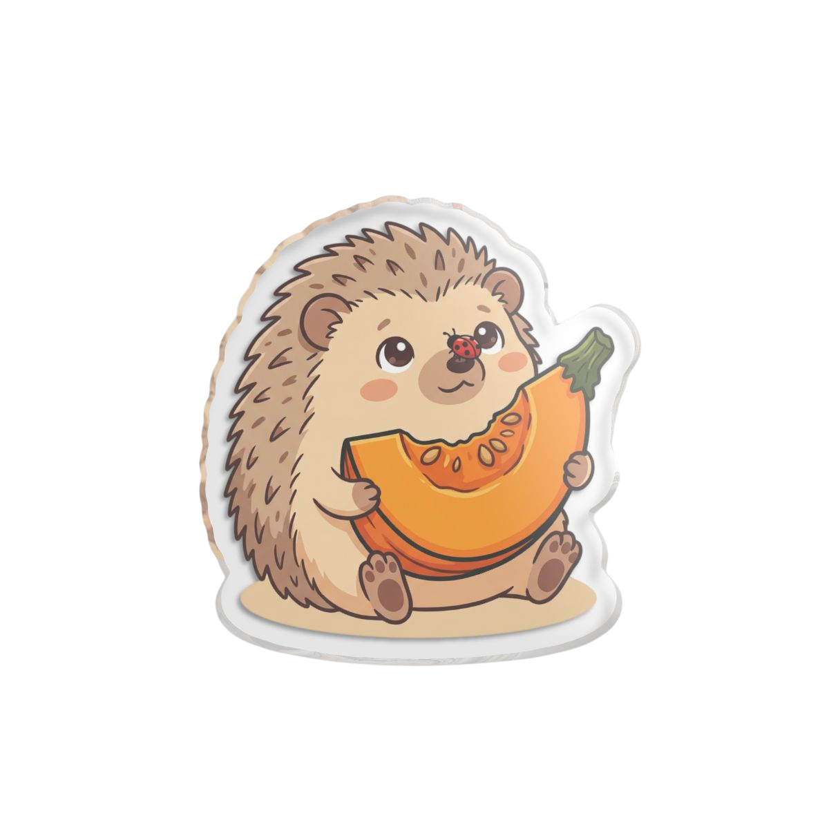 Hedgehog Pumpkin Acrylic Statue - 5’’ x 5’’ / Transparent - Home Decor