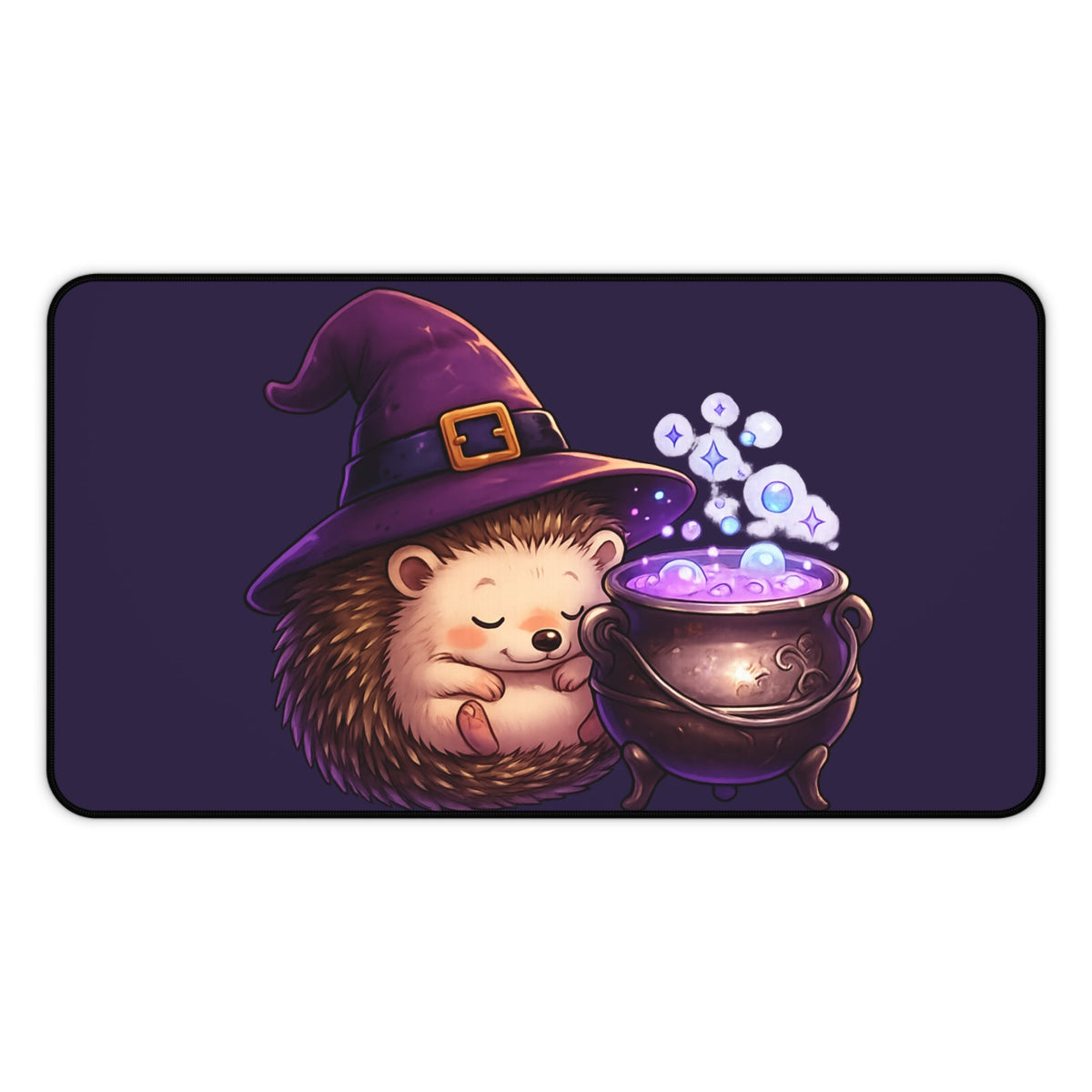 Hedgehog Witch Desk Mat - 12’’ × 22’’ - Home Decor
