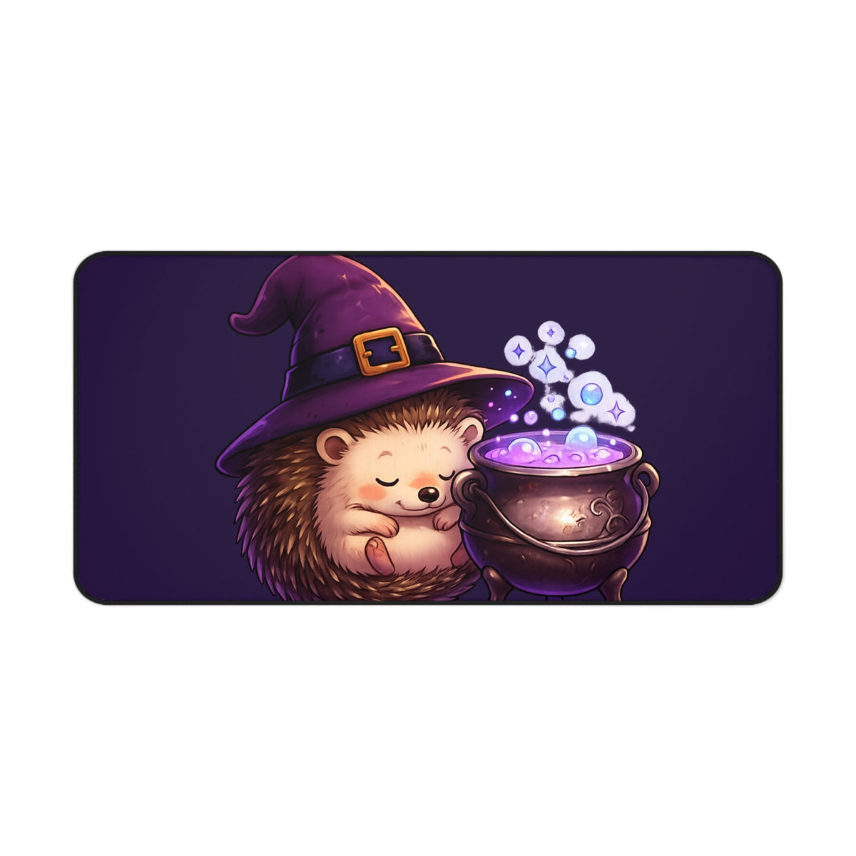 Hedgehog Witch Desk Mat - 16’’ × 32’’ - Home Decor