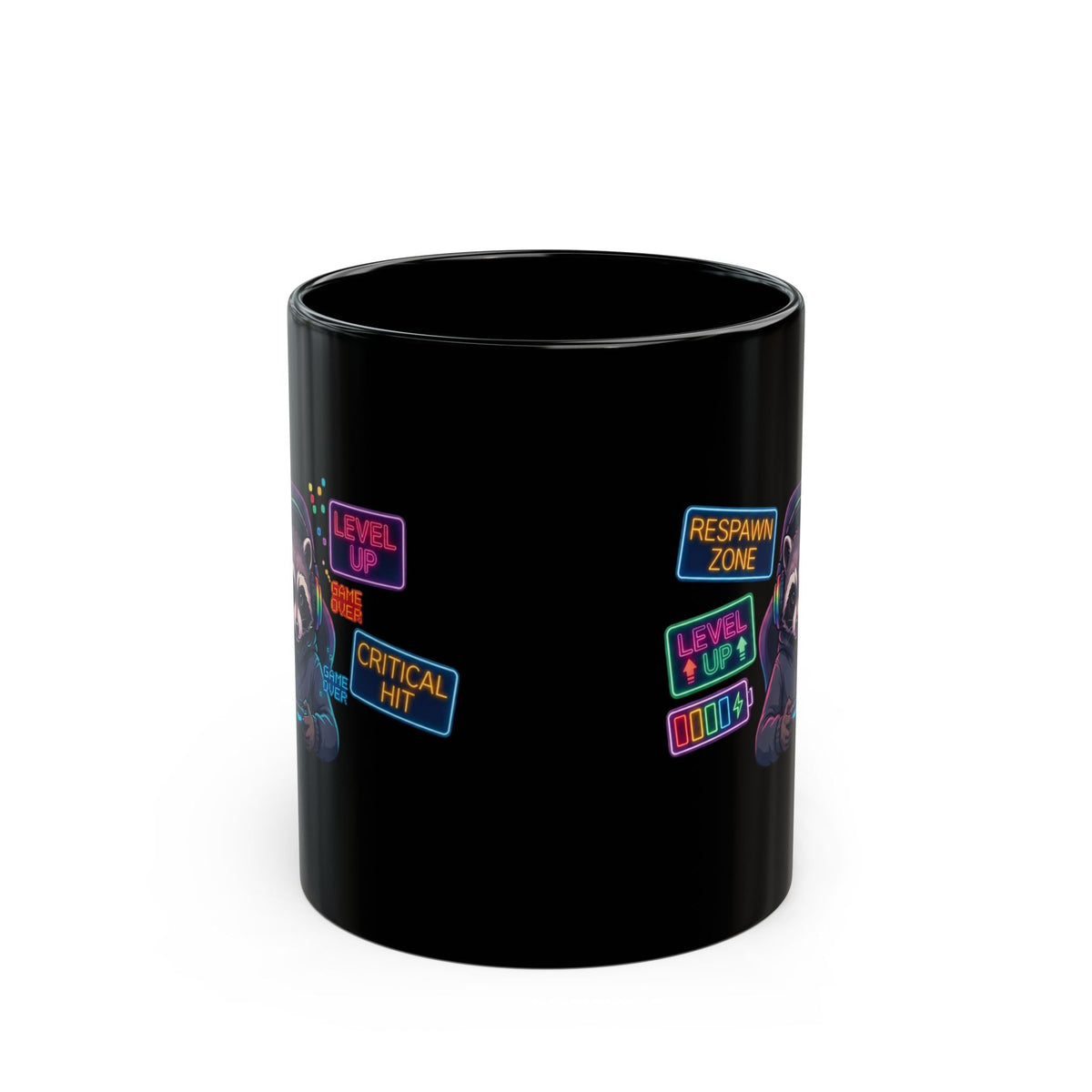 ’Level Up’ Neon Video Game Coffee Mug (11oz) - 11oz - Mug