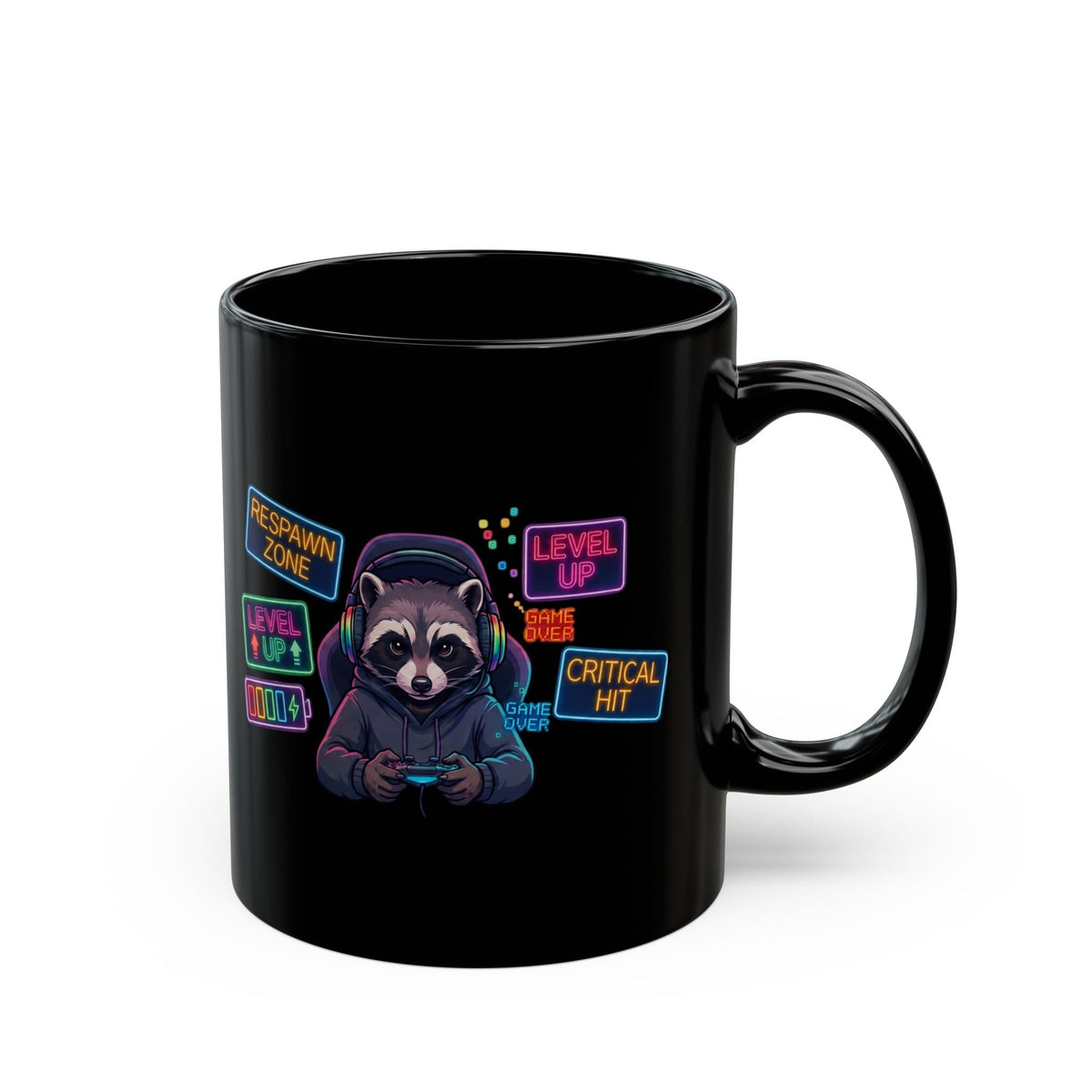 ’Level Up’ Neon Video Game Coffee Mug (11oz) - 11oz - Mug