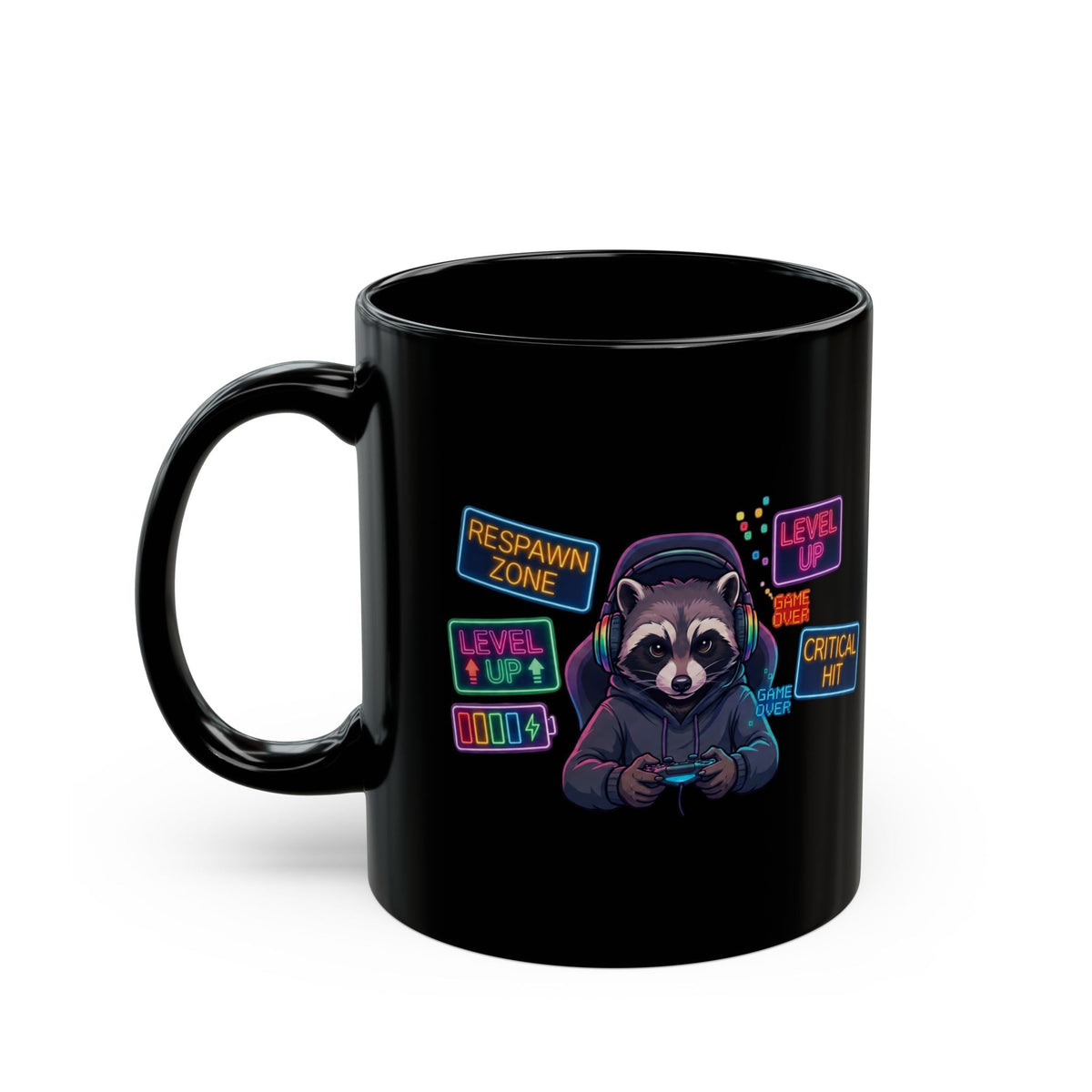 ’Level Up’ Neon Video Game Coffee Mug (11oz) - 11oz - Mug