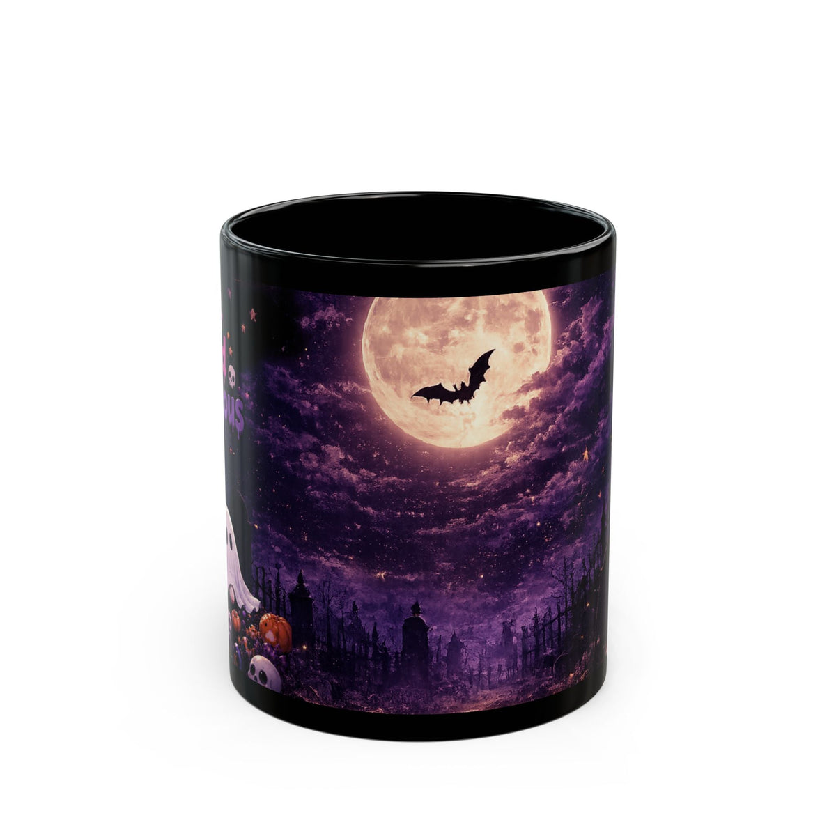 Possum Ghost Mug, Cute Halloween Pumpkin Night Coffee Cup (11oz & 15oz) - Mug