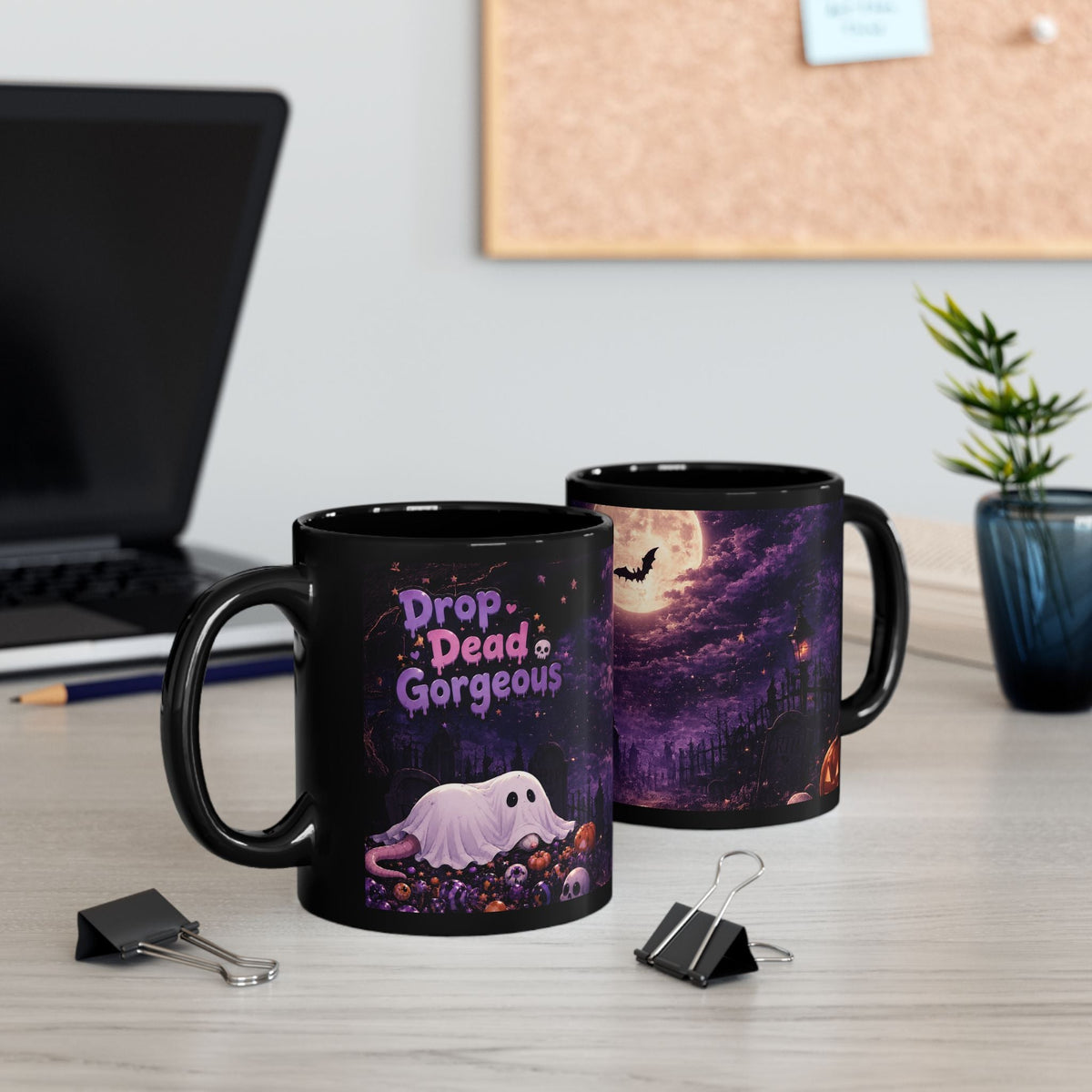 Possum Ghost Mug, Cute Halloween Pumpkin Night Coffee Cup (11oz & 15oz) - 11oz - Mug