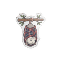 Sleeping Opossum Acrylic Statue, Plaid-Wrapped Freestanding 5’’ Decor - 5’’ x 5’’ / Transparent - Home Decor
