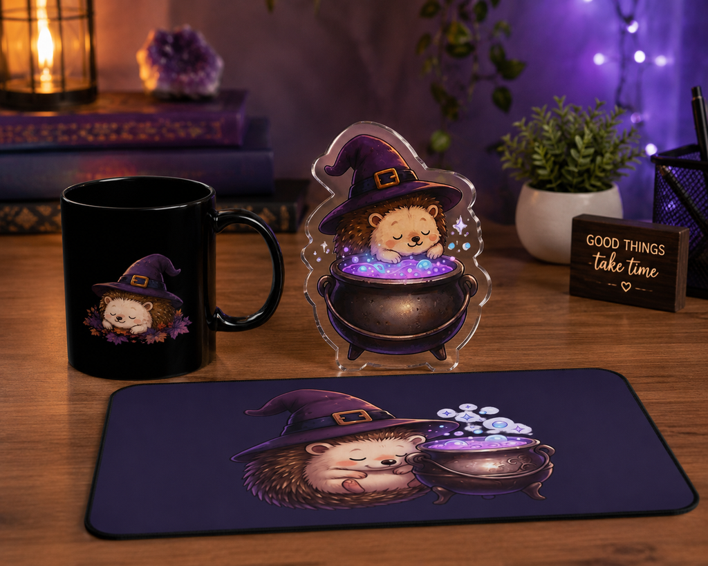 Spooky Cute Halloween Hedgehog Potion Brewer Bundle | 3 piece set