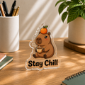 Stay Chill Capybara Figurine - 5’’ x 5’’ / Transparent - Home Decor