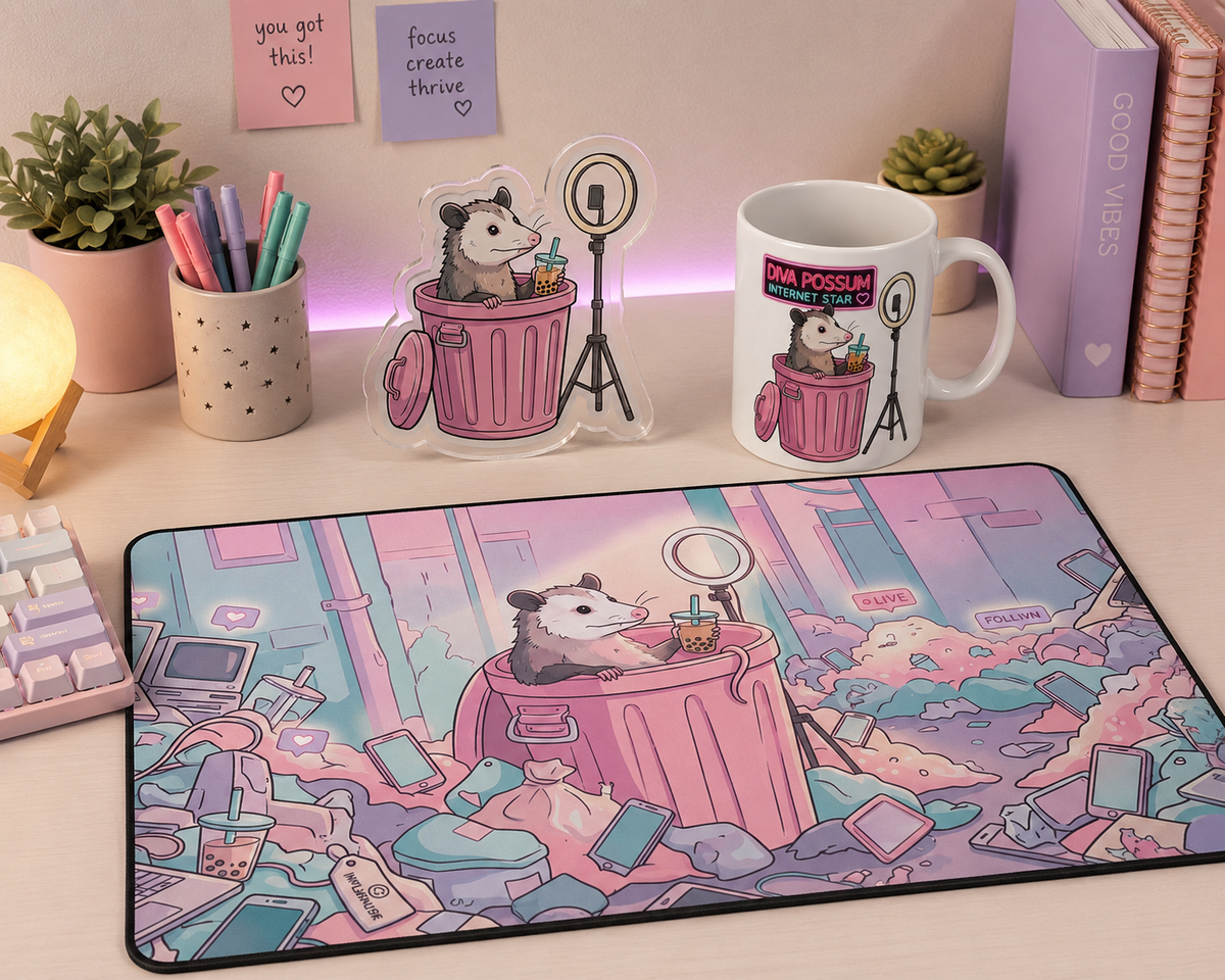 The Ultimate Diva Opossum Desk Bundle | 3 piece Set